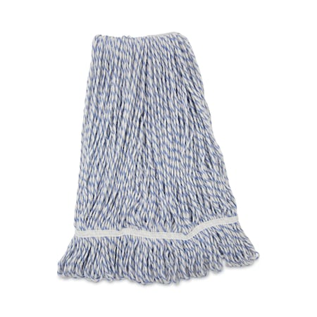 Boardwalk Looped-End Wet Mop, White/Blue Stripes, Polyester/Rayon, PK12, BWK543CT BWK543CT